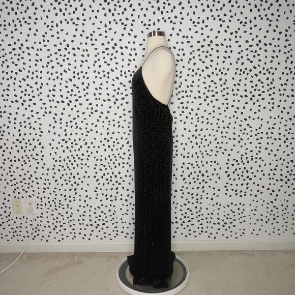 House of Harlow 1960 x Revolve Black Velvet Rae Crisscross Back Slip Dress - Picture 6 of 11